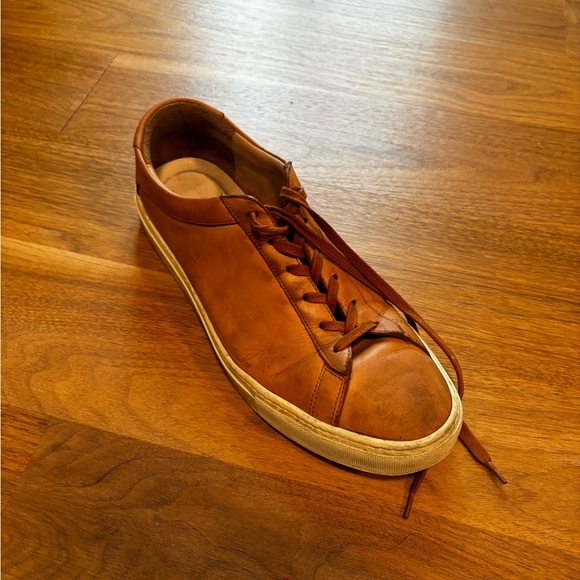 Lightly Used Brown Leather Koio Sneakers 11 Good Condition - Picture 2 of 12